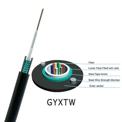 GYXTW 4 Single Mode G652D Aerial Optical Fiber Cable manufacturer