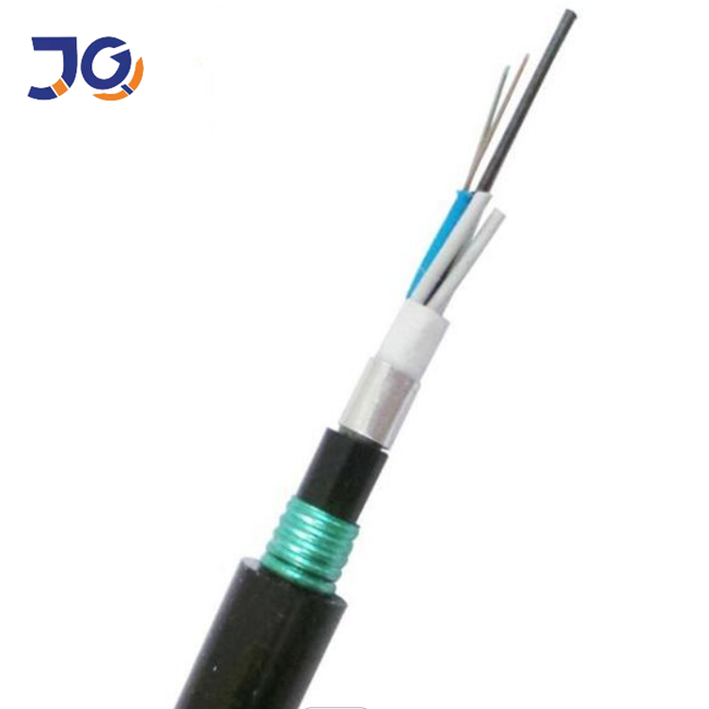 double câble enterré direct unimodal extérieur d'optica de fibra de gaine de bande de fibre du câble GYTA GYTA53 GYTS de veste en acier blindée de double