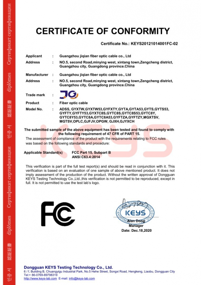 Le câble de fibre optique est un câble de fibre optique. 5