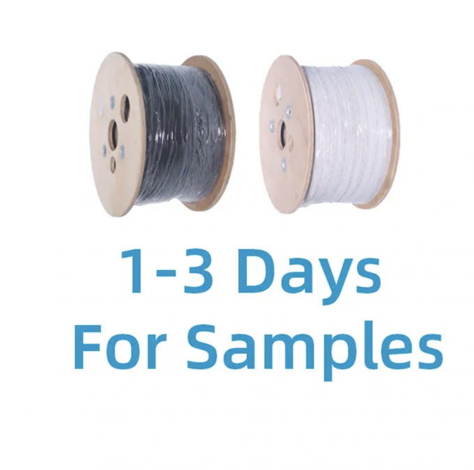 CABLE DROP de fibre optique en acier noir / blanc ou en FRP 2