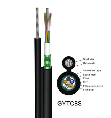 GYTC8S Overhead Self Supporting Optical Fiber Cable 24 48 Core