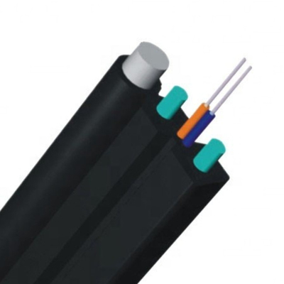 1F FTTH Self Supporting Lszh Drop Cable With Steel Wire Messenger