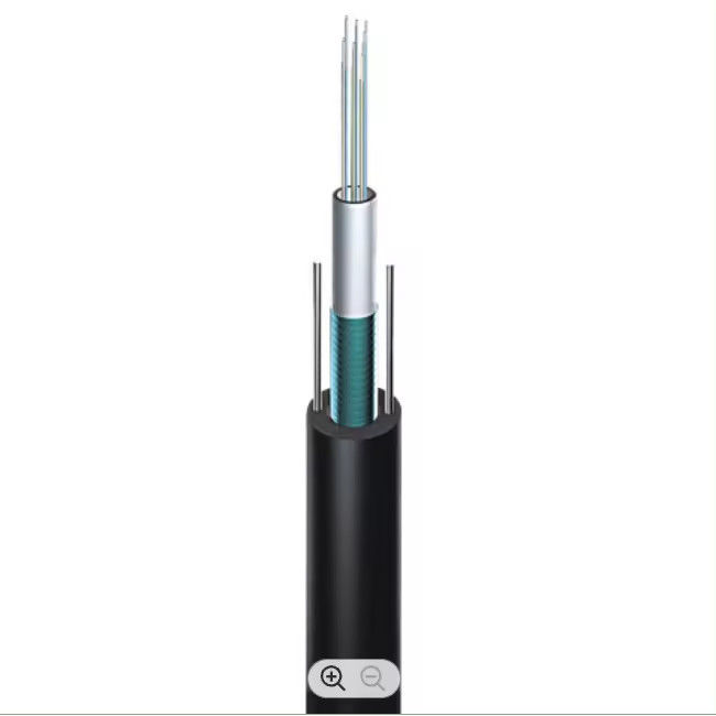 GYXTW Single Mode Fiber Optic Cable Armored HDPE Sheath Aerial Duct Outdoor Optical Cable