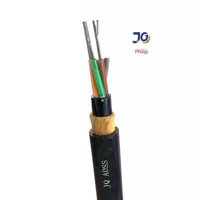 Aucun métal simple/câble multi à fibres optiques ADSS de doubles noyaux de veste avec le fil d'Aramid