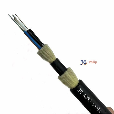 Câble optique unimode de fibre d'ADSS de noyaux multi de Metlal aucun avec le fil d'Aramid