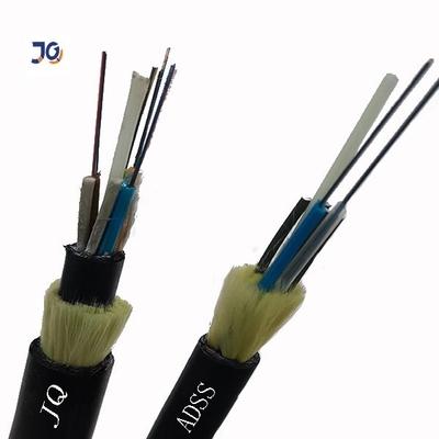 HDPE 12/24/48/96 câble optique de fibre du noyau ADSS avec le fil d'Aramid
