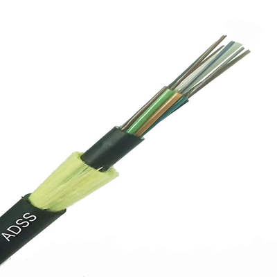 Toute la force 12 de Dieletric FRP 24 48 câbles de fibre optique extérieurs unimodaux des noyaux ADSS