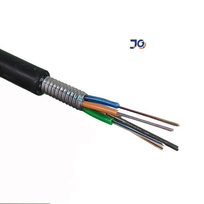 Câble optique aérien unimodal de fibre du fil d'acier 24/48/96 C GYTS/GYTA