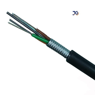 Câble de fibre optique de bande de GYTS de SM de noyau direct souterrain blindé en acier de l'enfouissement 24/48