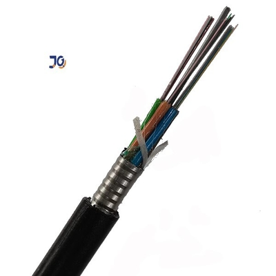 Câble aérien blindé de fibre optique de conduit de 12 noyaux de bande en acier extérieure de GYTS GYTA