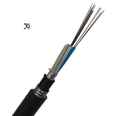 Câble optique blindé extérieur GYTA53 de fibre de 48 noyaux avec la double veste