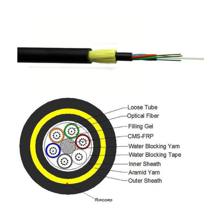 Entièrement câbles optiques diélectriques aériens 24 de fibre d'ADSS câble de fibre optique de 48 96 noyaux