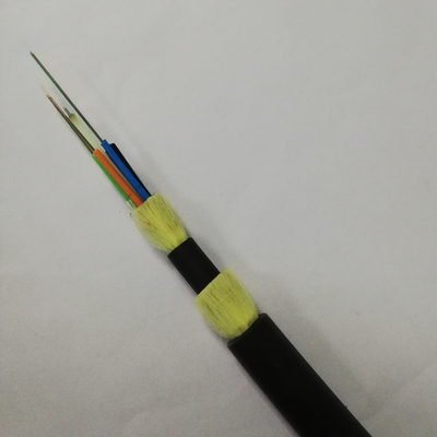Noyau 8 12 aérien du câble 6 de fibre de l'envergure 50m ADSS 24 câbles optiques extérieurs de fibre de 48 noyaux