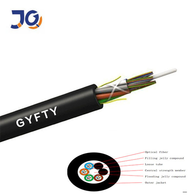 Câble souterrain Unarmoured G652D 12 de GYFTY 24 FO 24 câbles optiques de la fibre 48
