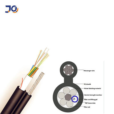 Câble optique aérien autosuffisant de fibre de noyau du schéma 8 GYTC8Y GYTC8S 24/48/96