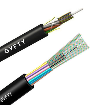 Réseau aérien ou de conduits extérieur IP68 GYFTY Cœurs en grande quantité 8 mm 9 mm 11 mm 14 mm 16 mm PE Jacket Cable à fibre optique
