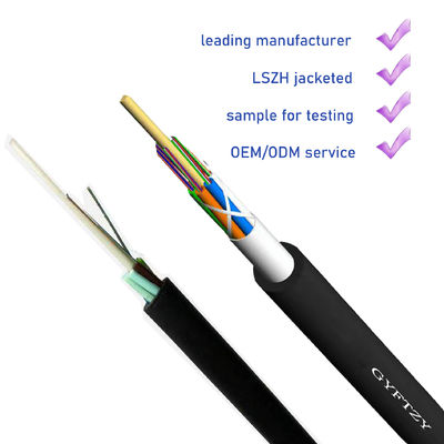 GYFTZY sans métal non blindé G652D retardateur de flamme LSZH 4 noyaux à mode unique câble à fibre optique