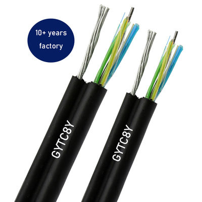 Télécommande extérieure GYTC8Y G652D en mode unique Figure 8 Autoporté 4 6 8 10 12 24 48 96 144 câble à fibre optique