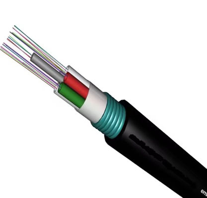 2~144 cœurs câble de communication GYTS G652D câble extérieur en fibre optique blindé avec ruban adhésif en acier ou FRP
