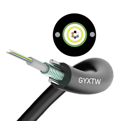 GYXTW câble blindé à fibre optique à mode unique avec enveloppe en HDPE pour utilisation aérienne et par conduit