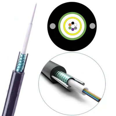 Cable à fibre optique GYXTW à 4 cœurs, blindé à l'air extérieur 6 8 12 24