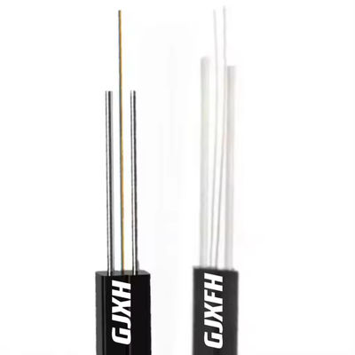 2 cœurs 4 cœurs FTTH câble à fibre optique câble plat GJXH/GJXFH avec fil d'acier ou FRP