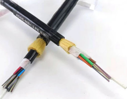 12 24 32 48 72 96 144 Cable extérieur à fibre optique ADSS Cable étendu 150 100 200M