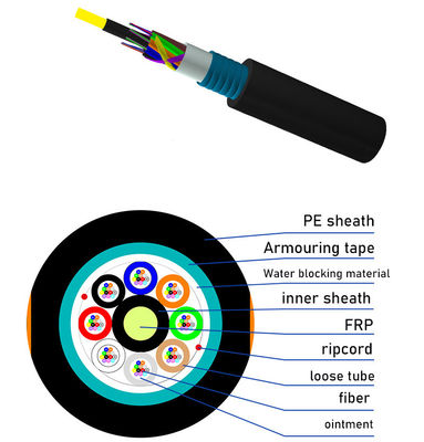 Cable à fibre optique aérien GYFTS 4 km/tambour G652d Fabricant fournisseur Cable à fibre optique mono-mode à 24 cœurs
