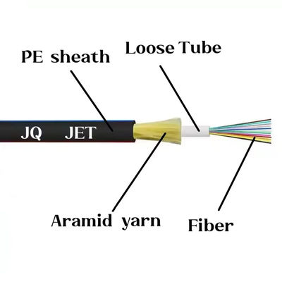 JET 2-12 câble à fibre optique extérieur à noyau sans fourniture de fabrication