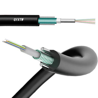 Cable à fibre optique GYXTW blindé 2 4 6 8 12 24 câble à fibre optique