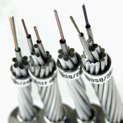 24 36 48 72 Cable optique de mise à la terre OPGW de base Cable optique en fibre optique composite