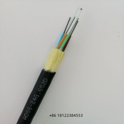 12 24 48 fibre ADSS de base G652D câble optique aérien autoportant