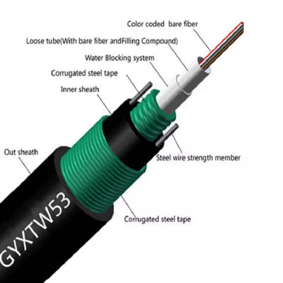 Cable à fibre optique de base GYXTW53 SM G.657A1 G652D