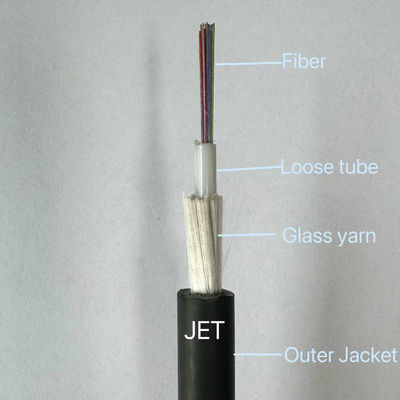 4 8 12 Noyau GYFXTH Unitube Fil de verre Fil d'aramide Cable à fibres optiques non métalliques JET câbles à fibres optiques