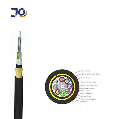 96 Cœur ADSS extérieur tout câble aérien diélectrique câble à fibre optique avec fil d'aramide câble à fibre optique