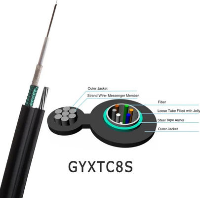 48 câble optique à fibre optique GYTC8S auto-portant