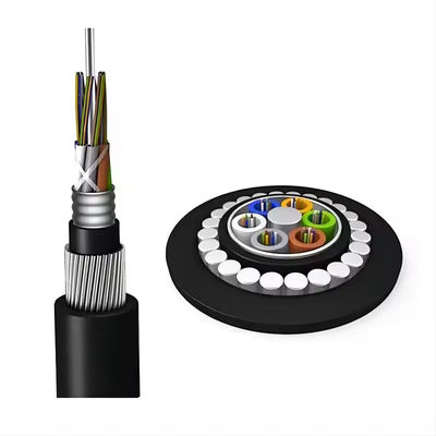 48 noyaux GYTA33 fil d'acier enterrement direct câble sous-marin blindé en fibre optique