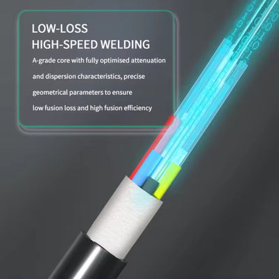 72 noyaux GYFTY Gel rempli Membre de résistance non métallique Télécommunication Cable à fibre optique