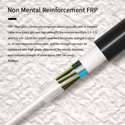 72 noyaux GYFTY Gel rempli Membre de résistance non métallique Télécommunication Cable à fibre optique