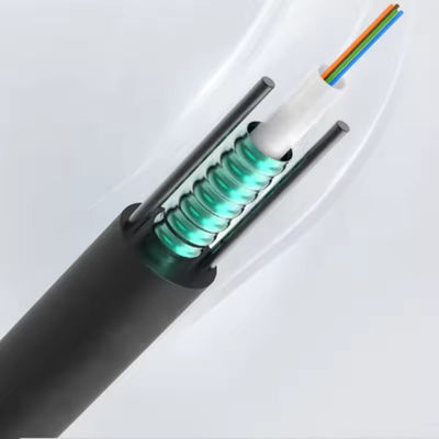 Cable en fibre optique extérieur GYXTW à 12 cœurs avec d'excellentes performances mécaniques et environnementales