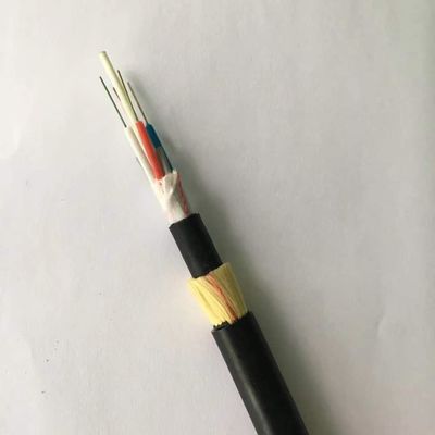 Cable aérien ADSS autoportant entièrement diélectrique 96 noyau G652d extérieur non blindé double veste fibre optique