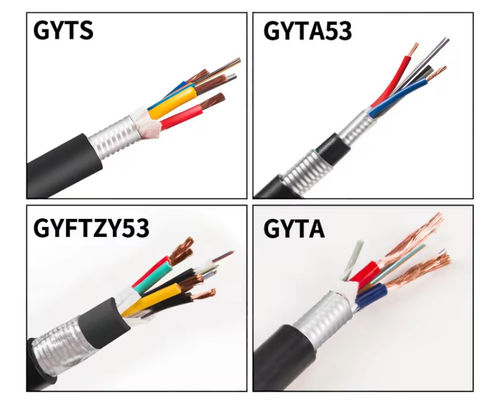 2 4 6 8 12 24 câble à fibre optique GYDXTW SM MM câble avec fil de cuivre
