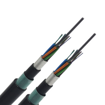 Cable de communication extérieur 24 36 48 Cable à double enveloppe en fibre optique GYTA53