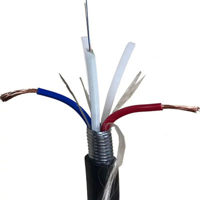 Cable hybride à fibre optique OPLC anti-rongeurs à 4 cœurs avec conducteur de cuivre