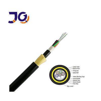 Câble à fibre optique ADSS double gaine aérien extérieur 24 96 coeurs HDPE non métallique