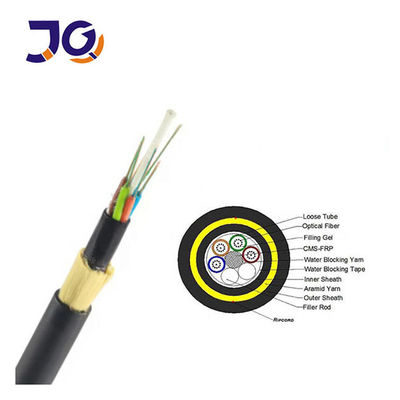 Câble à fibre optique monomode extérieur ADSS double gaine 12–24 âmes G652D