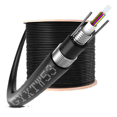 Central Tube GYXTW Fiber Optic Cable 4 6 8 12 24 Core OD 6mm Outdoor Single Mode