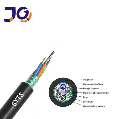 Cable à fibre optique extérieur GYTS blindé SM G652D 96 144 288