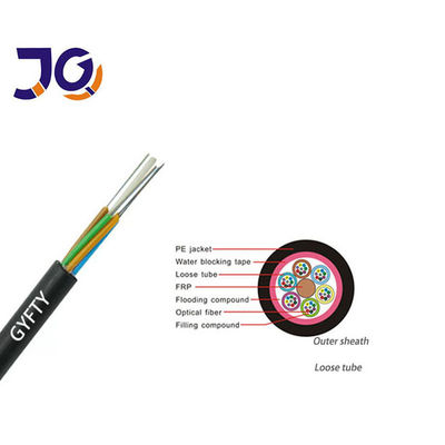 Cable à fibre optique extérieur non métallique GYFTY 144 à noyau unique mode G652D