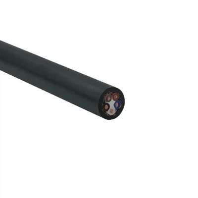 Câble RVVP LSZH PVC hybride extérieur avec 2/3/4/5/6 conducteurs Cat6 FTP blindé en spirale, câble de signal de contrôle en cuivre pur